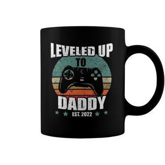 Promoted To Dad Funny Leveled Up To Daddy Est 2022 Ver2 Coffee Mug | Mazezy