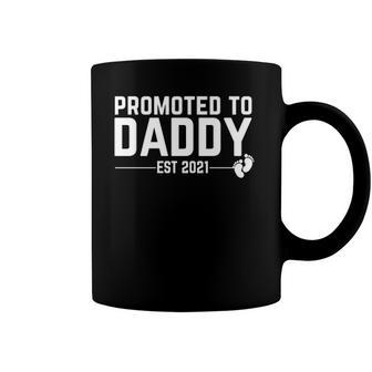 Promoted To Daddy 2021 For First Time Fathers New Dad Coffee Mug | Mazezy