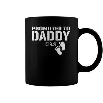 Promoted To Daddy 2021 Funny Gift For New Dad First Time Dad Coffee Mug | Mazezy