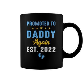 Promoted To Daddy Again 2022 Funny Soon To Be Daddy Again Coffee Mug | Mazezy