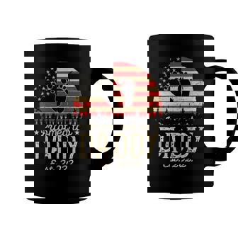 Promoted To Daddy Est 2022 Men Usa Flag First Time Dad Papa Coffee Mug | Mazezy