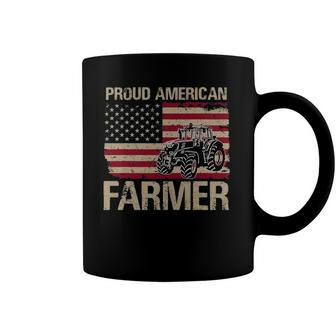 Proud American Farmer Usa Flag Patriotic Farming Gift Coffee Mug | Mazezy