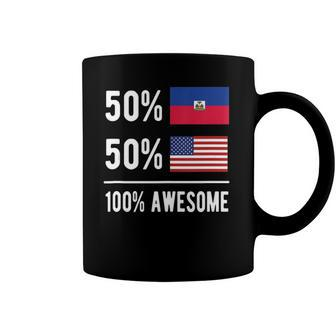 Proud Haitian American Flag Haiti Usa Coffee Mug | Mazezy