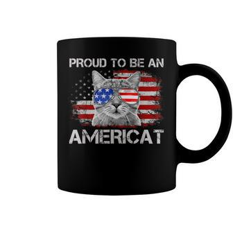 Proud To Be An Americat Vintage American Flag 4Th Of July Coffee Mug - Seseable