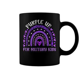 Purple Up For Military Kids Rainbow Military Child Month V2 Coffee Mug - Seseable