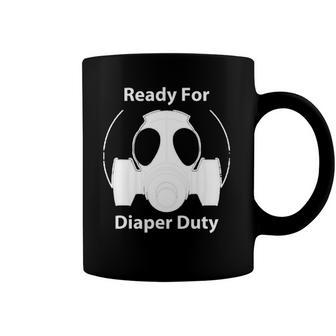 Ready For Diaper Dutygas Mask New Daddy Fathers Gift Coffee Mug | Mazezy