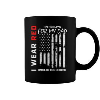 Red On Friday Dad Military Remember Everyone Deployed Flag Coffee Mug | Mazezy