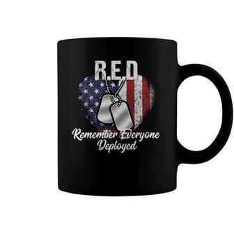 Red Remember Everyone Deployed Military Coffee Mug | Mazezy