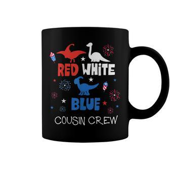 Red White & Blue Cousin Crew 4Th Of July Kids Usa Dinosaurs Coffee Mug - Seseable