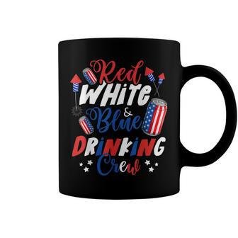 Red White & Blue Drinking Crew 4Th Of July 2022 Drink Party Coffee Mug - Seseable