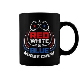 Red White & Blue Nurse Crew American Pride 4Th Of July Coffee Mug - Seseable