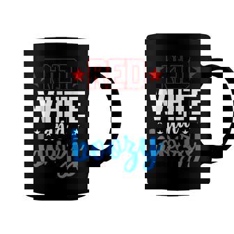 Red White And Boozy Happy Usa Independence Day July 4Th Coffee Mug | Seseable CA