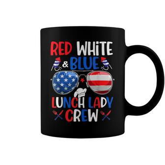 Red White Blue Lunch Lady Crew Sunglasses 4Th Of July Gifts Coffee Mug | Mazezy
