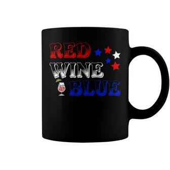 Red Wine Blue 4Th Of July Wine Red White Blue Wine Glasses V3 Coffee Mug | Favorety AU