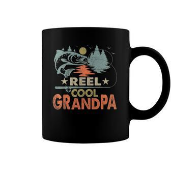 Reel Cool Grandpa Fishing Lover Vintage Fathers Day Coffee Mug | Mazezy