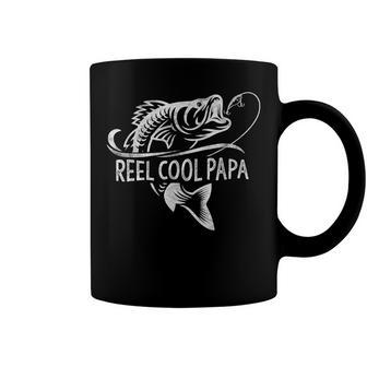 Reel Cool Papa Fishing Dad Gifts Fathers Day Fisherman Fish Coffee Mug - Seseable
