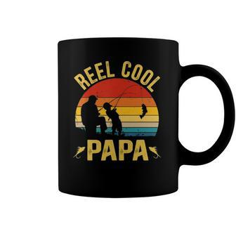 Reel Cool Papa Funny Fishing Fathers Day Coffee Mug | Mazezy