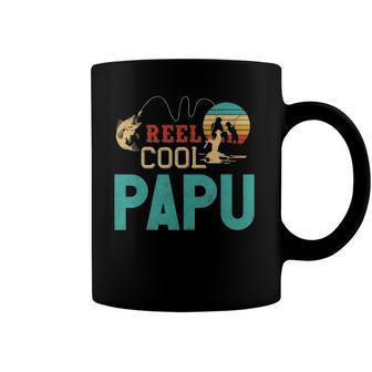 Reel Cool Papu Vintage Funny Fishing Rod Gift Fisherman Papu Coffee Mug | Mazezy AU