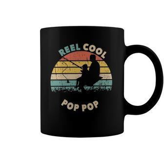 Reel Cool Pop Pop Retro Vintage Fishing Pop Pop And Grandson Coffee Mug | Mazezy