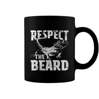 Respect The Beard Bearded Dragon Dad Mom Coffee Mug - Monsterry UK