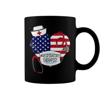 Respiratory Therapist Love America 4Th Of July For Nurse Dad Coffee Mug - Seseable