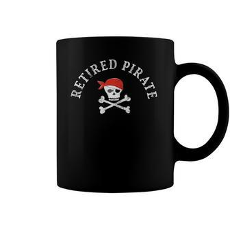 Retired Pirate Jolly Roger Flag Coffee Mug | Mazezy