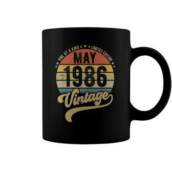 Retro 36Th Birthday Born In May 1986 Vintage Gift Coffee Mug | Mazezy