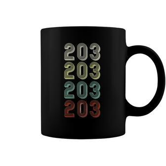 Retro Classic Area Code 203 New Haven Connecticut Ct State Coffee Mug | Mazezy