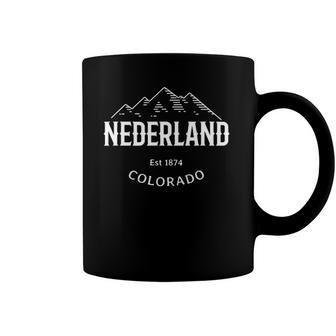 Retro Cool Nederland Colorado Rocky Mountains Novelty Art Coffee Mug | Mazezy