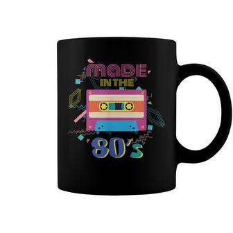 Retro Dance Party Disco Birthday Made In 80S Cassette Tape Coffee Mug - Seseable
