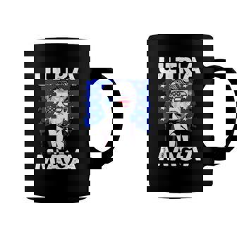 Retro Grunge Ultra Maga Trump Usa Flag Anti Biden Patriotic Coffee Mug | Mazezy