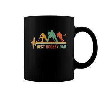 Retro Hockey Dad Best Hockey Dad Coffee Mug | Mazezy