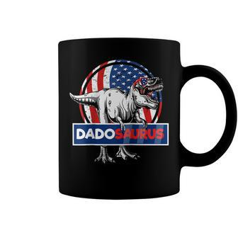 Retro Patriotic Dinosaur T Rex Dad Fathers Day 4Th Of July Coffee Mug - Seseable