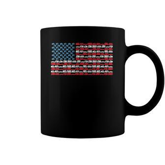 Retro Rv Design American Flag Independence Day Coffee Mug | Mazezy