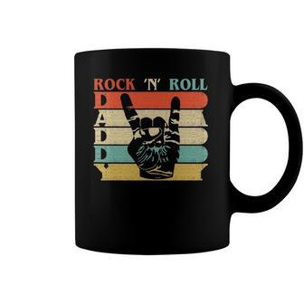 Retro Vintage Daddy Rock N Roll Heavy Metal Dad Gift Coffee Mug | Mazezy UK