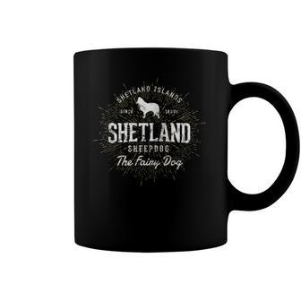 Retro Vintage Shetland Sheepdog Zip Coffee Mug | Mazezy