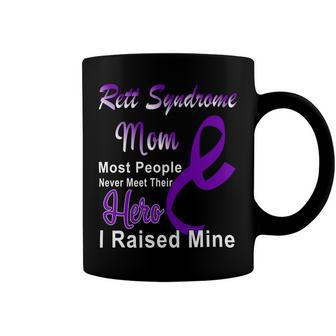 Rett Syndrome Mom Most People Never Meet Their Hero I Raised Mine Purple Ribbon Rett Syndrome Rett Syndrome Awareness Coffee Mug | Favorety