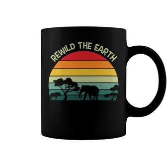 Rewild The Earth Animal Forest Earth Day Coffee Mug | Favorety CA