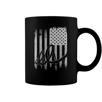Roller Coaster Usa American Flag 4Th Of July Patriotic Gift Coffee Mug | Mazezy
