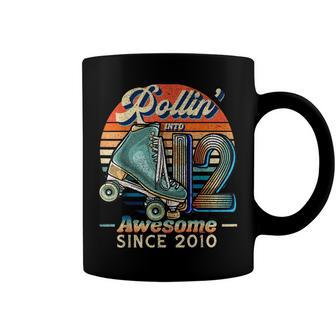 Rollin Into 12 Awesome 2010 Roller Skating 12Th Birthday Coffee Mug - Seseable