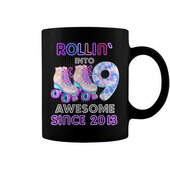Rollin Into 9 Awesome 2013 Roller Skating 9Th Birthday Coffee Mug - Seseable