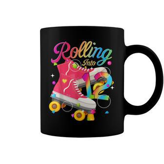 Rolling Into 12 Years 12Th Birthday Roller Skates Lover Kids Coffee Mug - Seseable