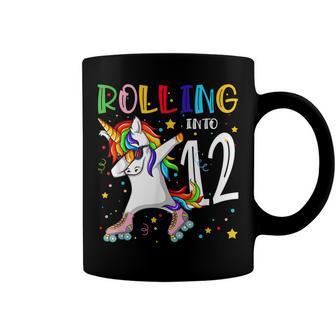 Rolling Into 12 Years Old 12Th Birthday Skating Unicorn Girl Coffee Mug - Seseable