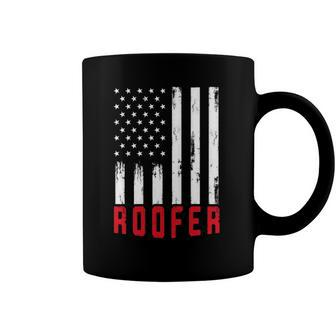 Roofer American Flag 4Th July Gift Roofing Novelty Gift Coffee Mug | Mazezy