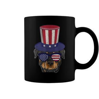Rottweiler Patriotic Dog Mom & Dad 4Th Of July Usa Coffee Mug - Seseable