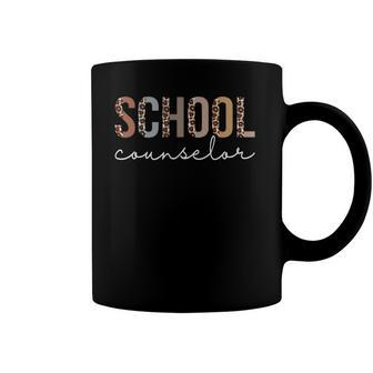 School Counselor Leopard Appreciation For Women For Work Coffee Mug | Mazezy
