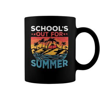 Schools Out For Summer Teacher Cool Retro Vintage Last Day Coffee Mug | Mazezy AU