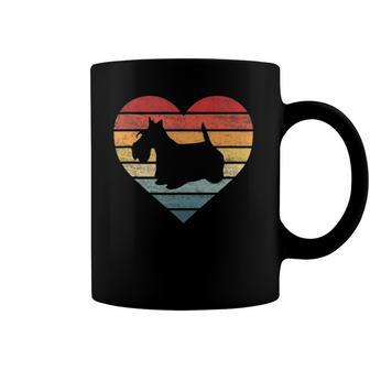 Scottish Terrier Lover Owner Gifts Retro Sunset Dog Mom Dad Coffee Mug | Mazezy