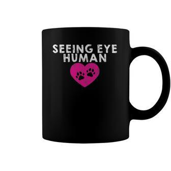 Seeing Eye Human Dog Paw Print Coffee Mug | Mazezy
