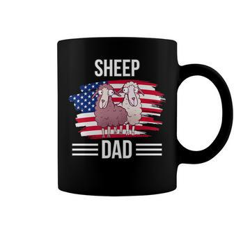 Sheep Us Flag 4Th Of July Fathers Day Sheep Dad Coffee Mug - Seseable